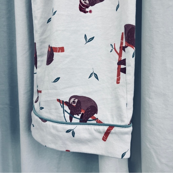 Pajamagram Sloth 100% Cotton Pajama Pants Size Medium - Picture 3 of 7